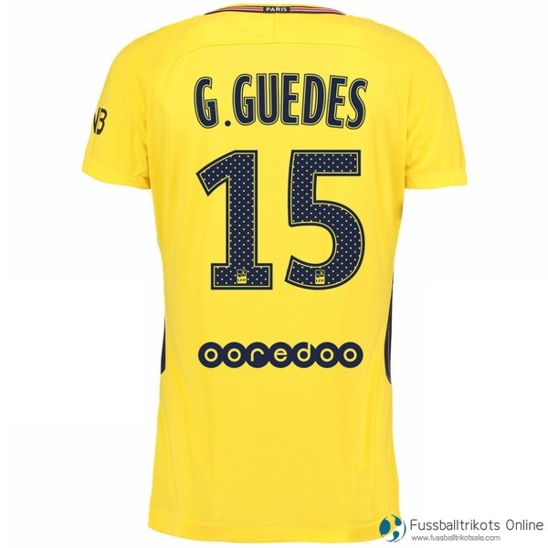 Paris Saint Germain Trikot Auswarts G Guedes 2017-18 Fussballtrikots Günstig